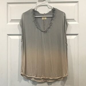 Tina + Jo Shimmery Metallic Like Shirt M